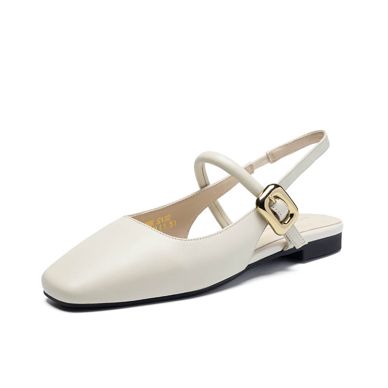 ZHR Sheepskin One Strap Sandals 1.5cm Women's