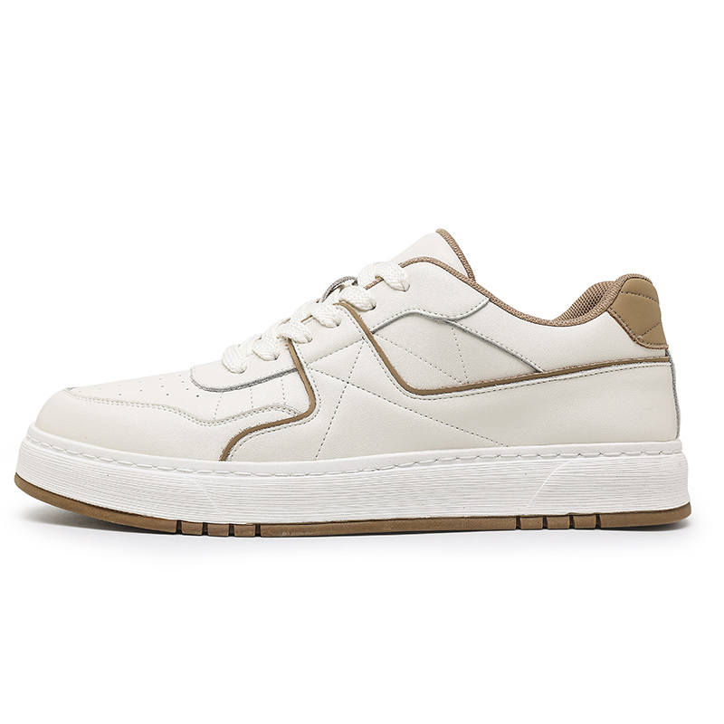 CITONGXIANSHENG Microfiber Leather Casual Shoes Men's Apricot