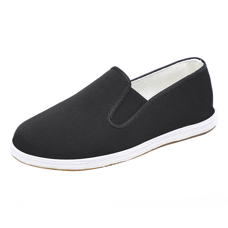 TAIHEYUAN Old Beijing Handcrafted Multi Layer Sole Traditional Cloth Shoes Men's Black