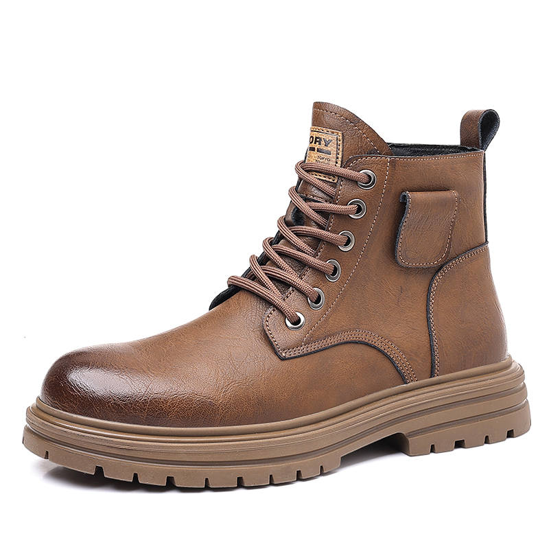 Shanpijiang PU Short Combat Boots Men's