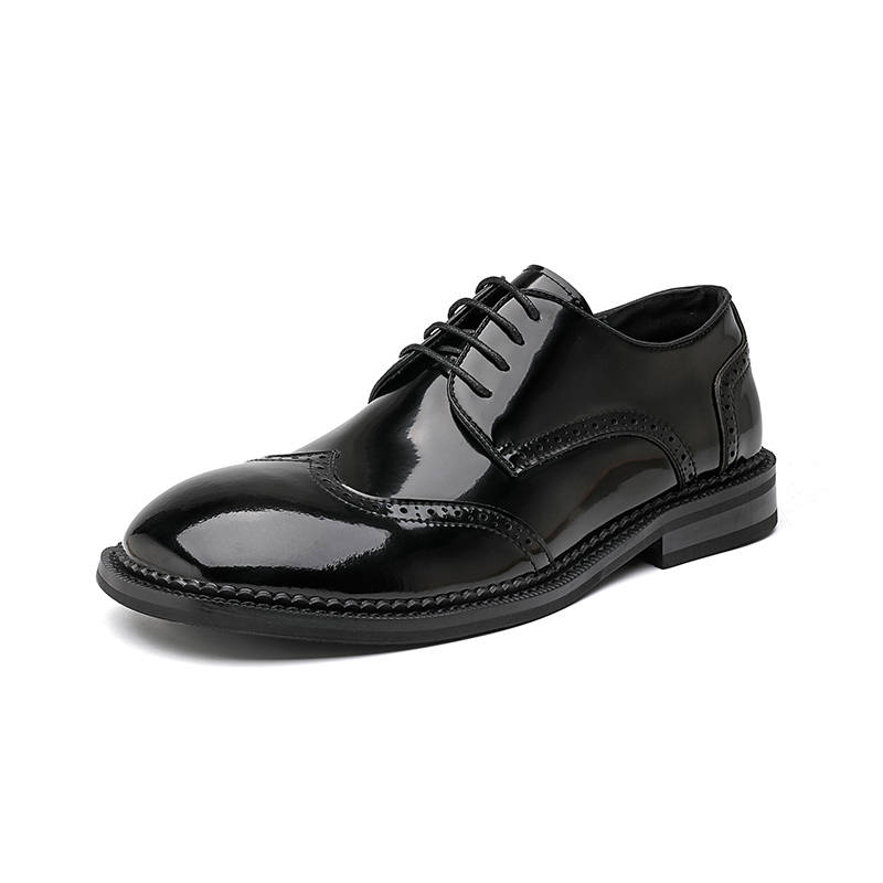 SOBB SOBB Casual Leather Shoes Men's Low Top Black/Brown