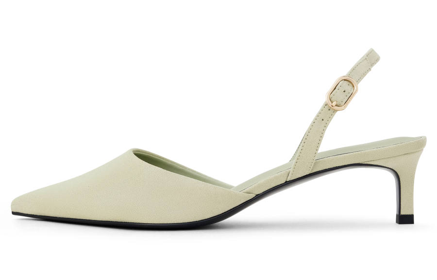 CHARLES&KEITH Small Ck PU, Textile One Strap Sandals 4.8cm Women's