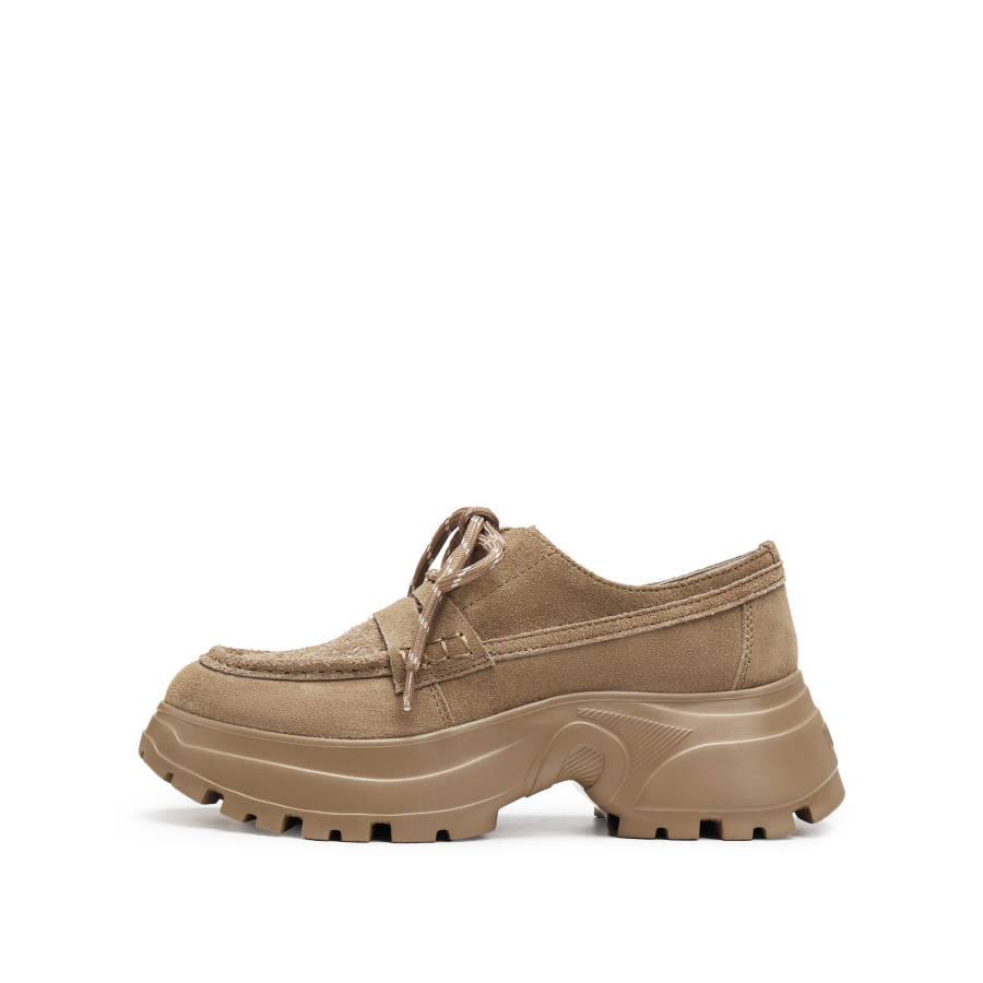 Staccato Snow Cap Coffee Cow Split Leather Casual Shoes Women's