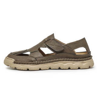 G.N.SHIJIA Cow Split Leather Beach Sandals Men's