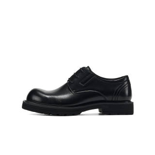 HALEBOSS Casual Leather Shoes Men's Low Top Black
