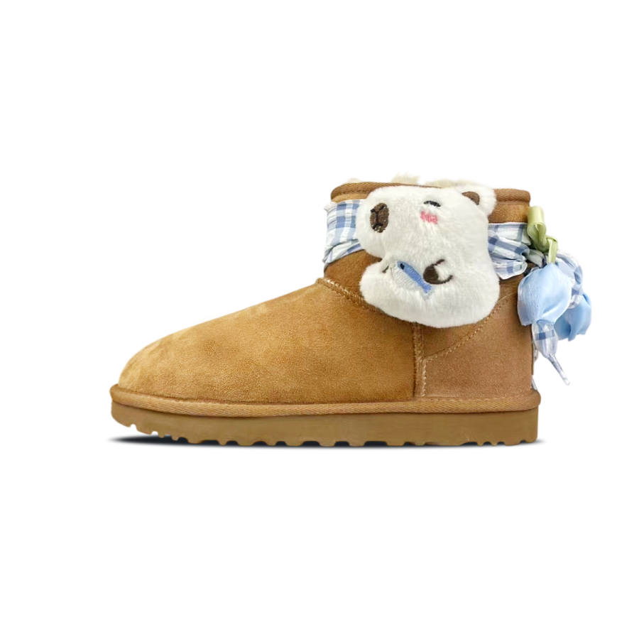 UGG UGG CLASSIC MINI Sheepskin Short Snow Boots Women's Brown