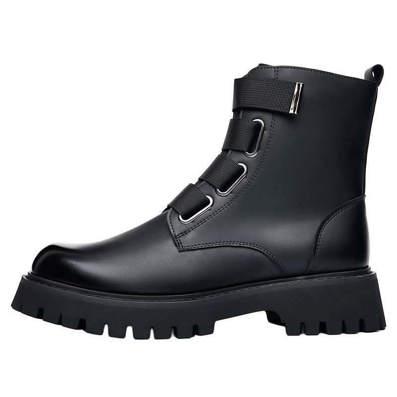 LUOMAIKE Synthetic Leather Trendy Classic, Vintage Fleece Lined Thermal, British Style Ankle Boots Men's