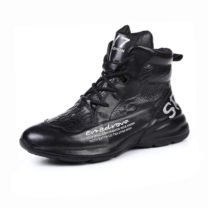 Devanro Devanro Top Grain Cow Leather Height Increasing Abrasion Resistant Breathable Slip Resistant