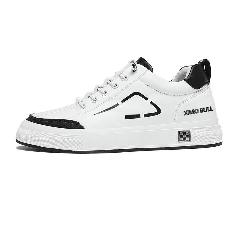 XIMO BULL Cow Leather Cushioning Low top Skateboard Shoes Unisex
