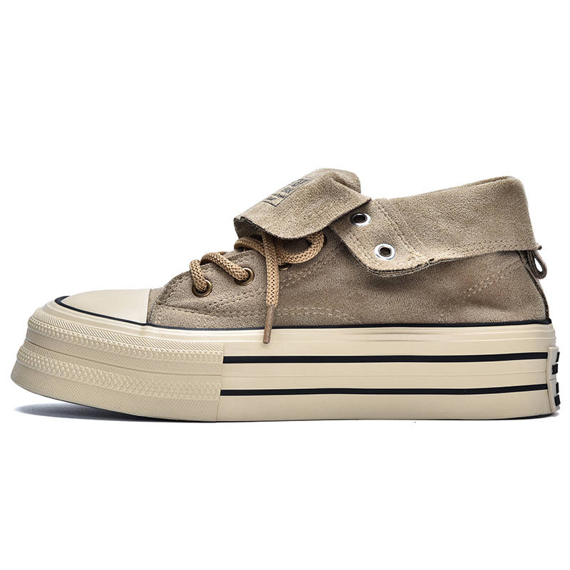 MEXICAN High top Canvas Shoes Unisex Khaki