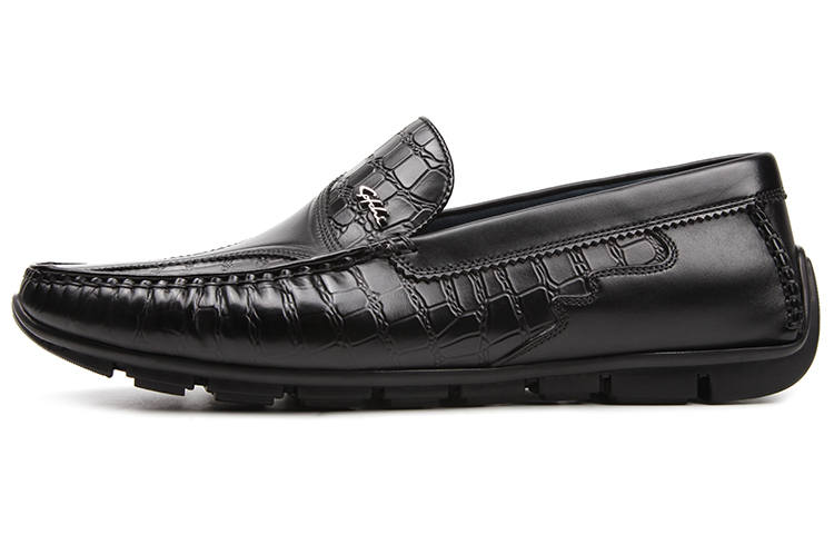 Satchi Top Grain Cow Leather Casual Leather Shoes Men's Black