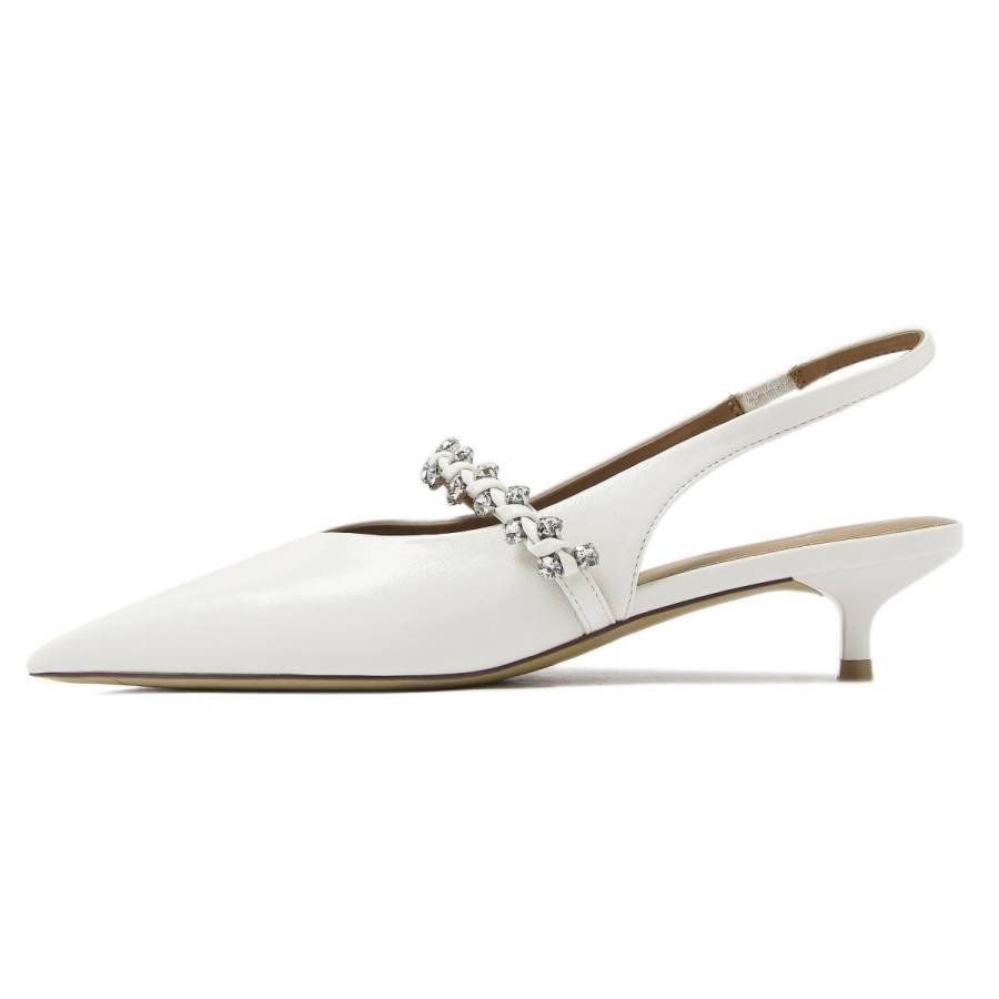 CAMEIDO Slim Heel High Heels Women's Ecru