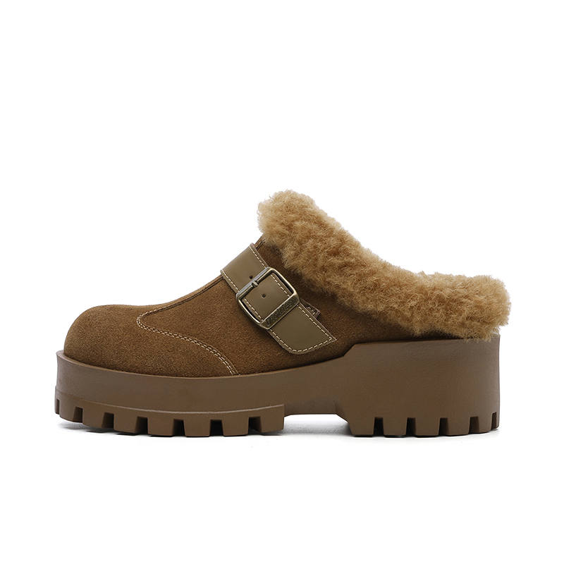 Dickies Rubber Sole Quiet Abrasion Resistant Slip Resistant Antibacterial Closed Toe Slippers Women's Light Brown