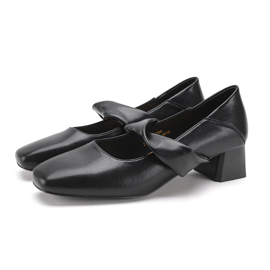 FOXER Mary Jane Shoes Women's Black/Beige