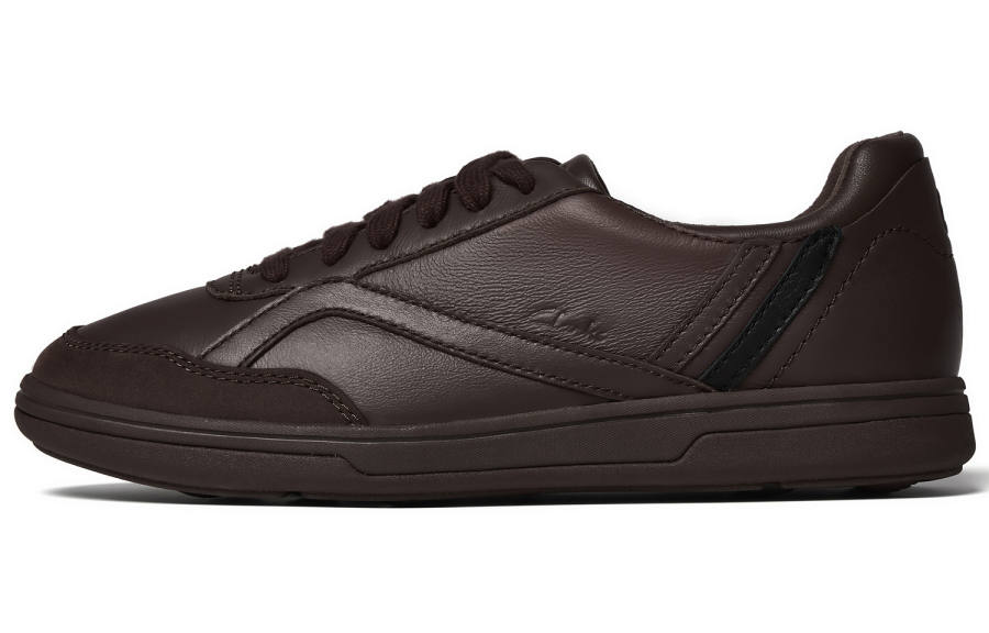 Clarks Cow Leather Low top Skateboard Shoes Women's Brown