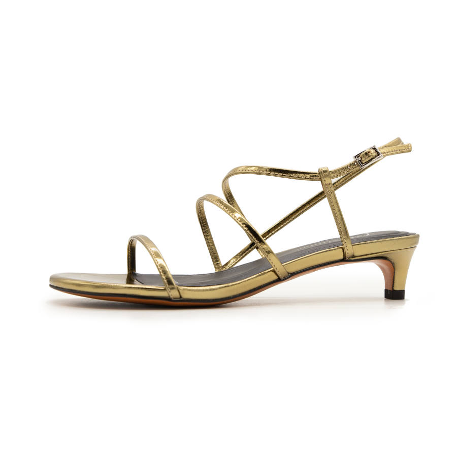 FED FED Cow Leather One Strap Sandals Women's Gold
