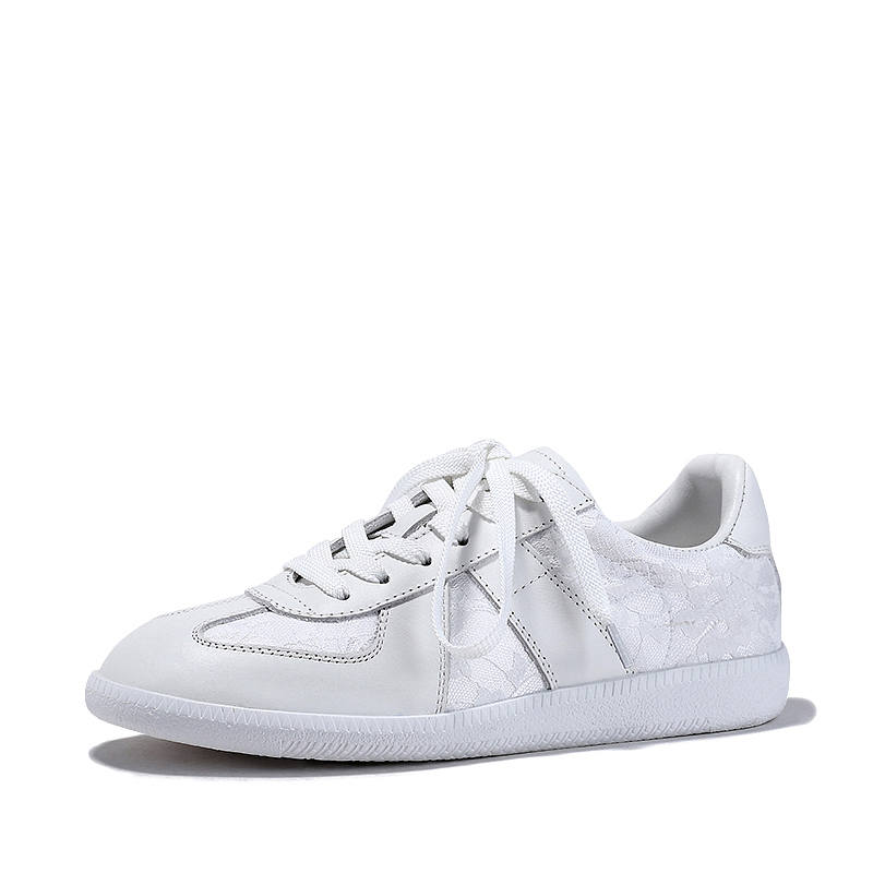 BELLALILY Cow Leather Slip Resistant, Lightweight, And Breathable Low top Skateboard Shoes Women's
