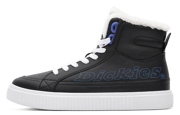 Dickies Fleece Lined, Thickened, Fashionable High top Skateboard Shoes Women's Black