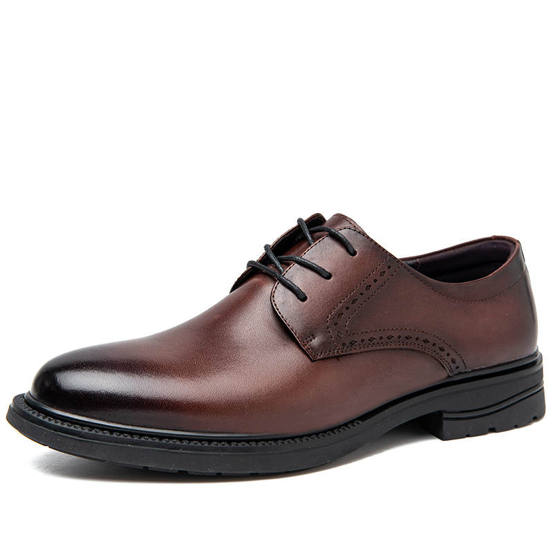 SHUPATE Dress Shoes Men's Low Top Black/Brown