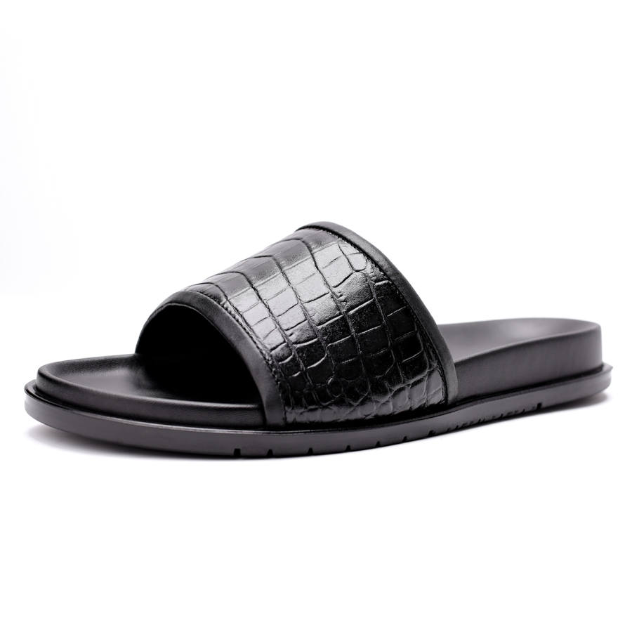Brounvanm Brounvanm Rubber Sole Slide Slippers Men's Black