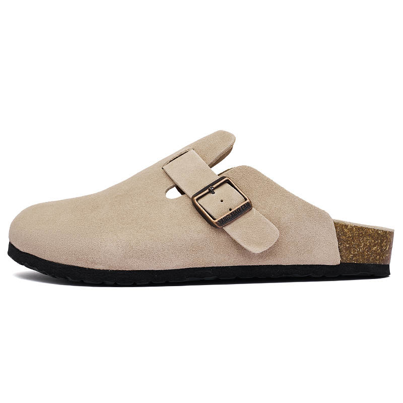 Zuogedu Abrasion Resistant Slip Resistant Abrasion Resistant Slip Resistant Cork Soft Sole, Closed Toe Slippers Unisex