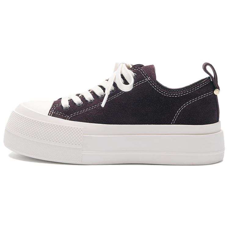 Le Saunda Top Grain Cow Leather Lightweight Breathable Lightweight And Breathable Low top Skateboard Shoes Women's