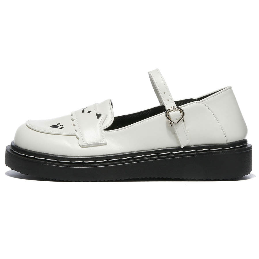 KEMANIKE Synthetic Leather Flat Mary Jane Shoes Women's