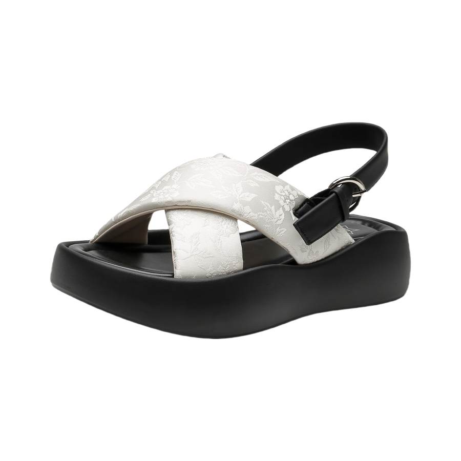 DUSTO Beach Sandals Women's Beige/Black/Beige Black