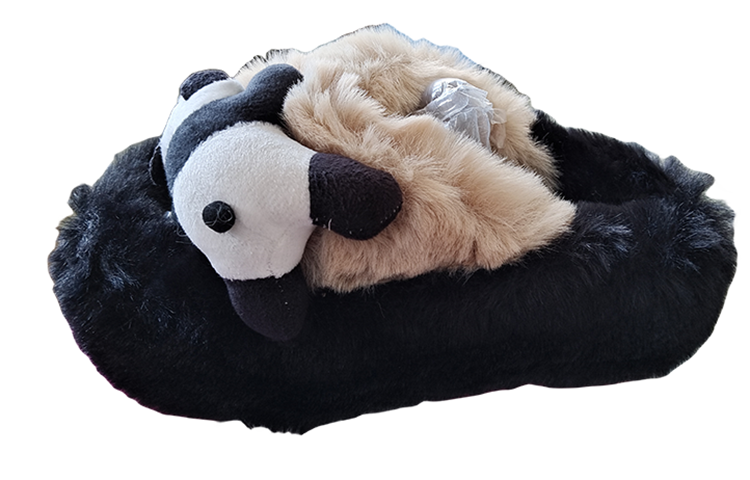 SHULUAN Suede Closed Toe Slippers Women's Black
