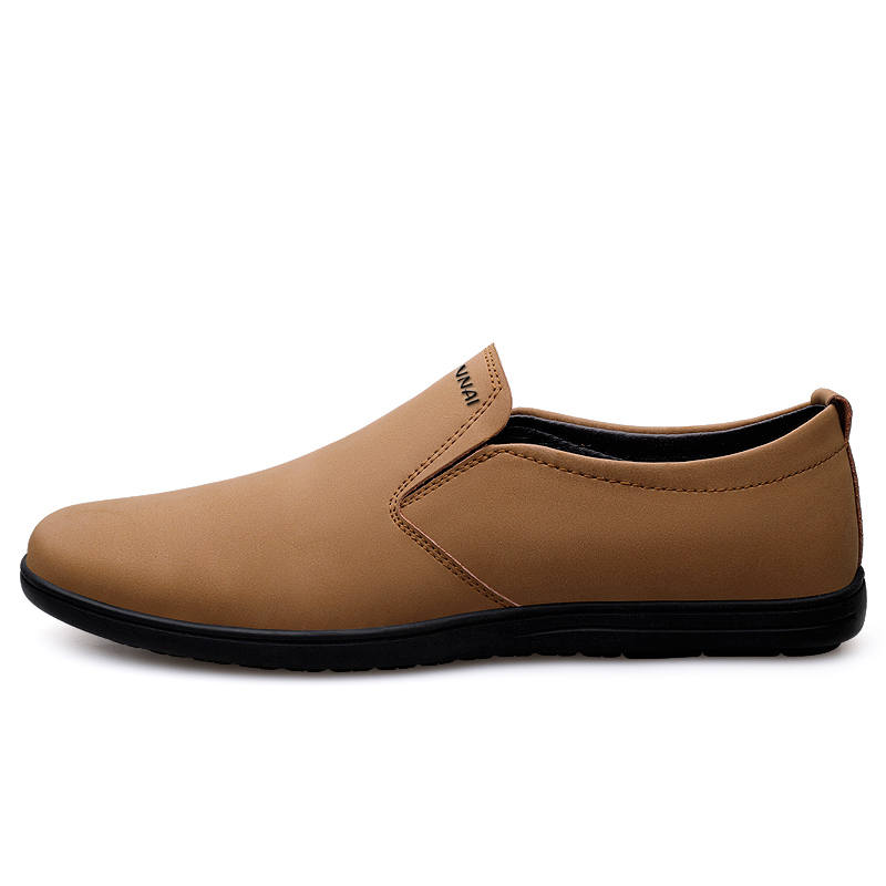 WENNAI Cow Split Leather Casual Shoes Men's Brown
