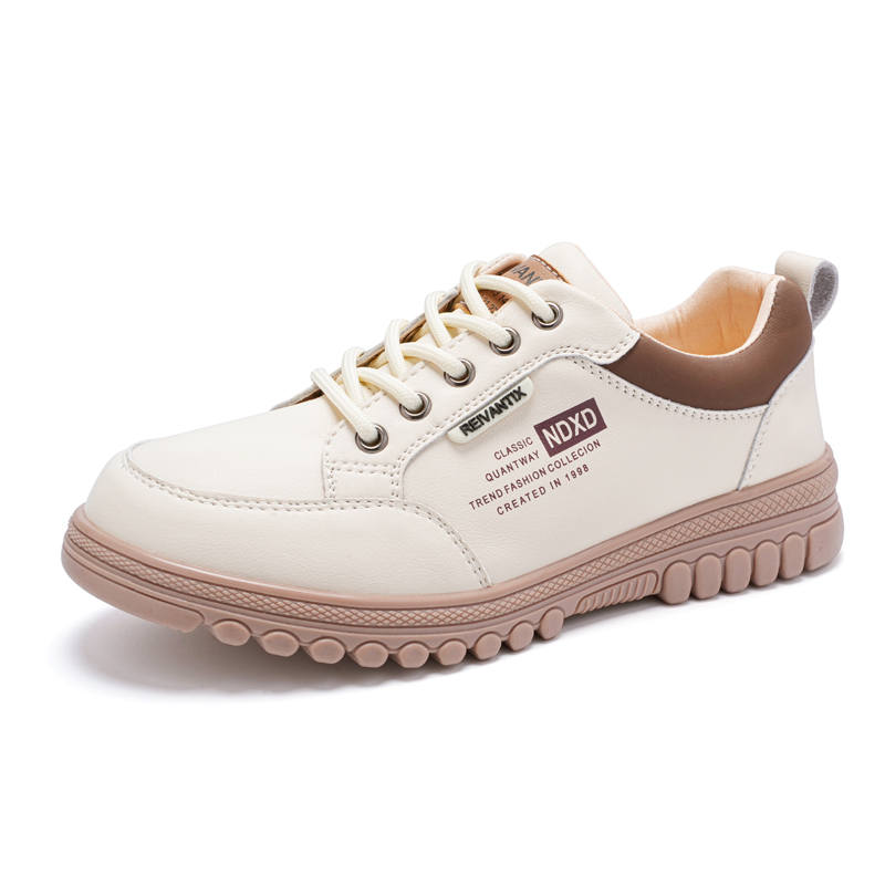 Reivantix Reivanti Microfiber Leather Casual Shoes Women's Beige Brown