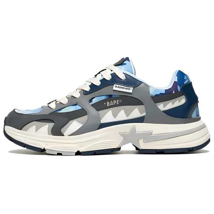 A BATHING APE BAYC x A BATHING APE SHARK STA Cow Leather Low top Casual Shoes Men's