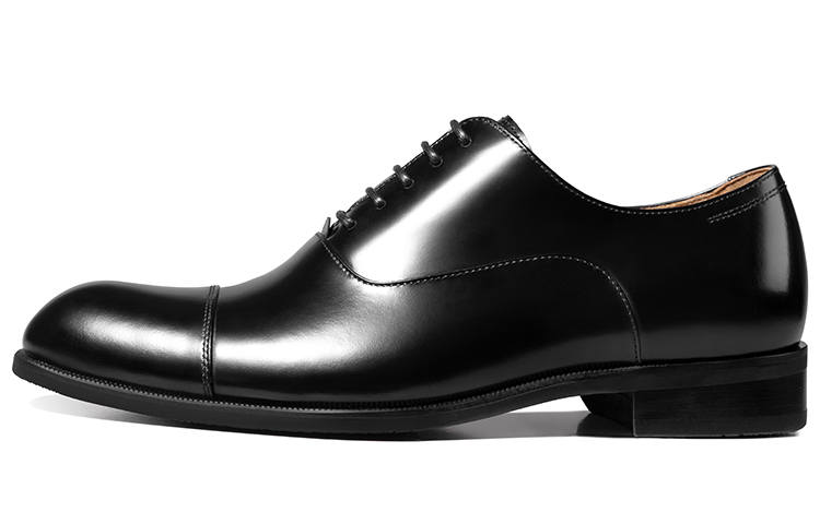 THOM WILLS British Business Old Money Style Shiny Oxford Shoes Dress Shoes Men's Black