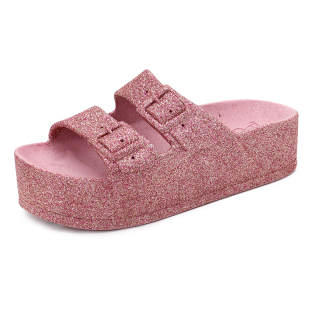 Cacatoès Slide Slippers Unisex Shimmer Khaki, Shimmer Vintage Pink, Shimmer Nude
