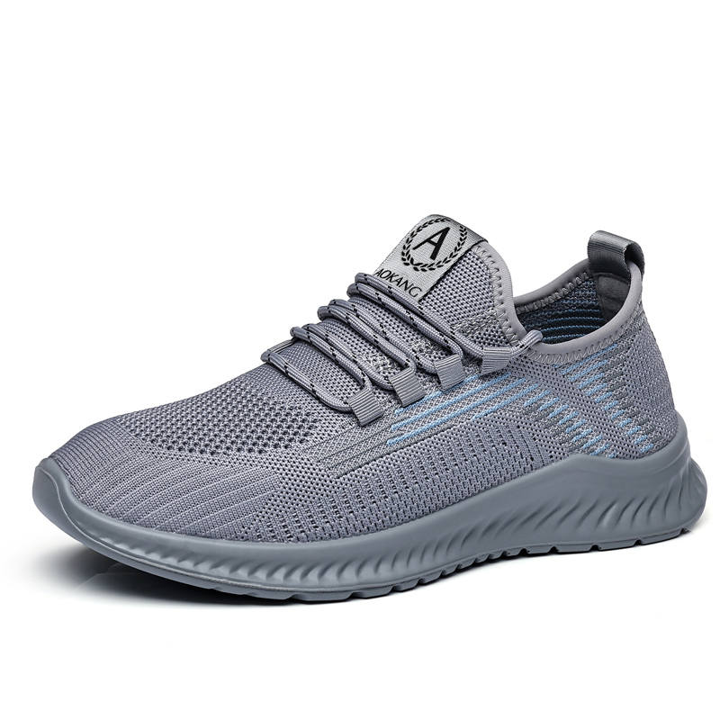 AOKANG Trendy Collection Fabric Breathable Low top Casual Shoes Men's Gray