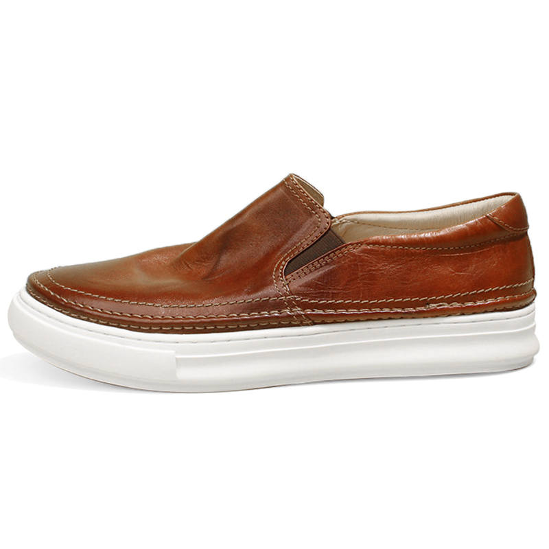 DIENGRLEY Men's Casual Shoes Men's Low Top Red Brown