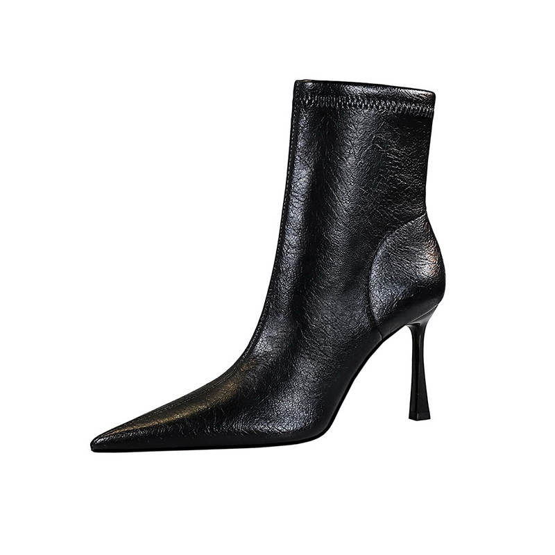 BIGTREE BIGTREE Pu Ankle Boots 9cm Women's