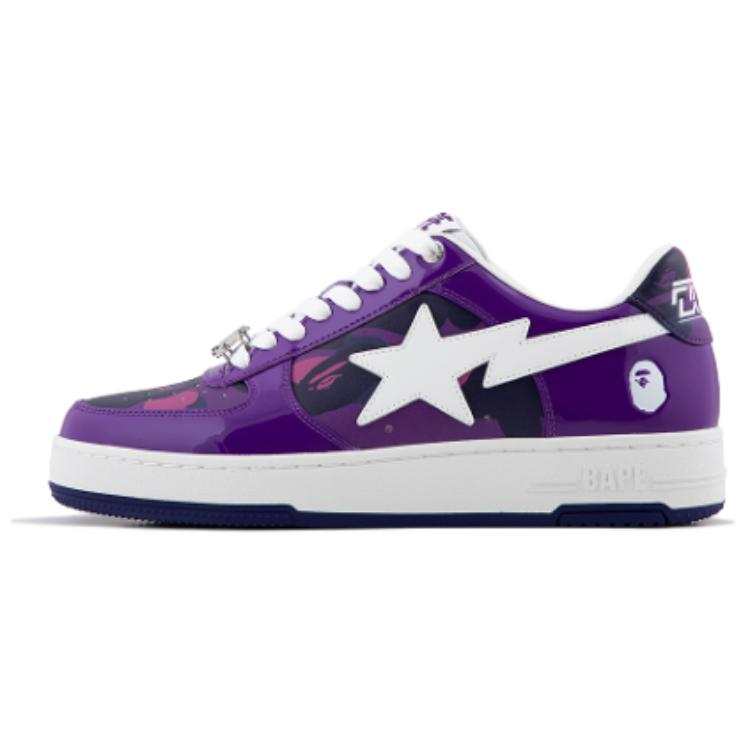 A BATHING APE x JJ LIN BAPE STA M1 Low top Skateboard Shoes Men's Purple White