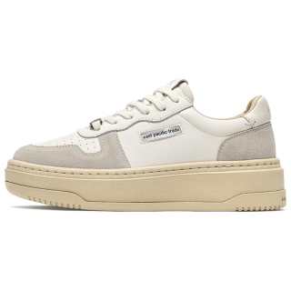East Pacific Trade Court High Leather Low top Skateboard Shoes Unisex White Light Gray