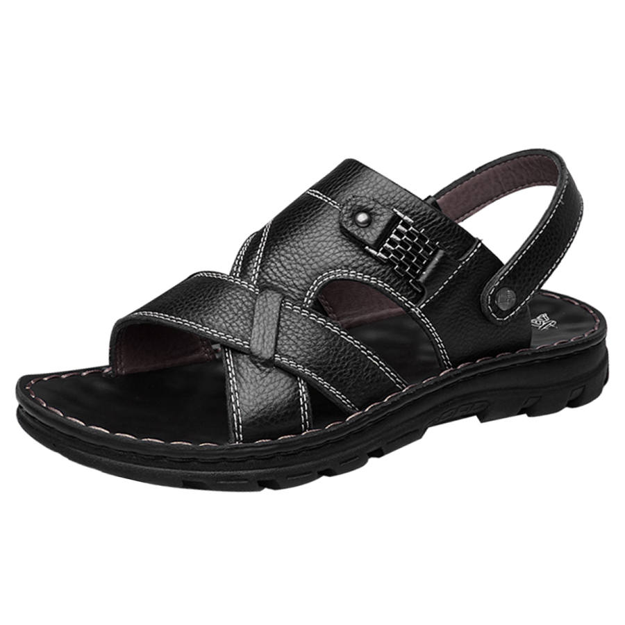 MEXICAN MEXICAN Top Grain Cow Leather Beach Sandals Men's