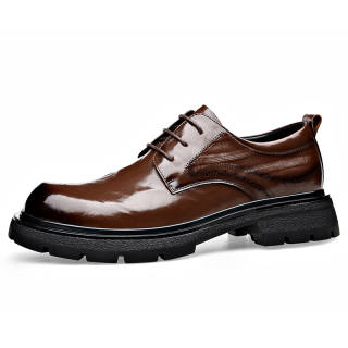CITONGXIANSHENG Cow Split Leather Casual Shoes Men's Brown