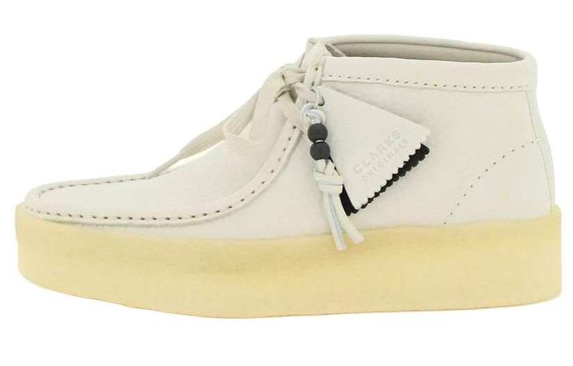 Clarks Originals Wallabee Cup Boot White Nubuck Women's
