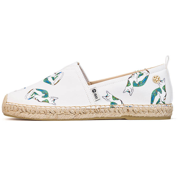 Joy&Mario Espadrilles Women's White/Orange/Dark Gray