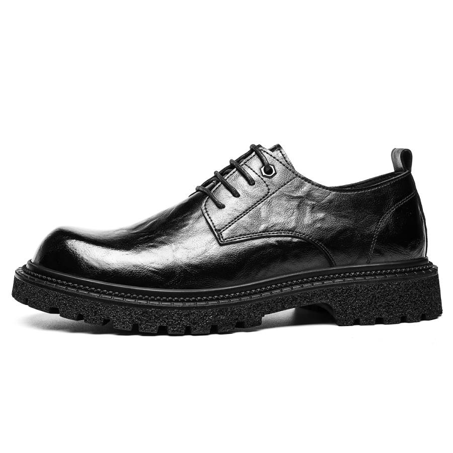 CHINT CHINT Cow Split Leather Men's Casual Shoes Men's Black