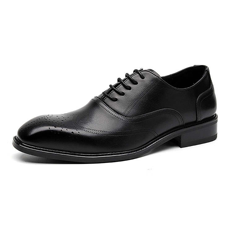 KAQIAODI Dress Shoes Men's Low Top Black/Brown