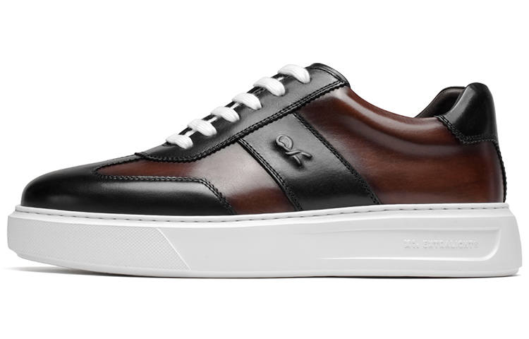ROBERTA DI CAMERINO Cow Leather Slip Resistant Abrasion Resistant Low top Skateboard Shoes Men's Brown