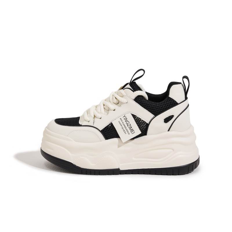 MILANLIANGE Abrasion Resistant Height Increasing Abrasion Resistant Height Increasing Low top Casual Shoes Women's