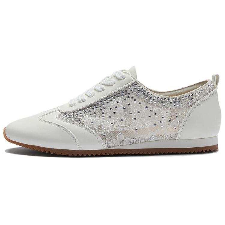 Le Saunda Cow Leather Low top Casual Shoes Women's Pear Blossom White