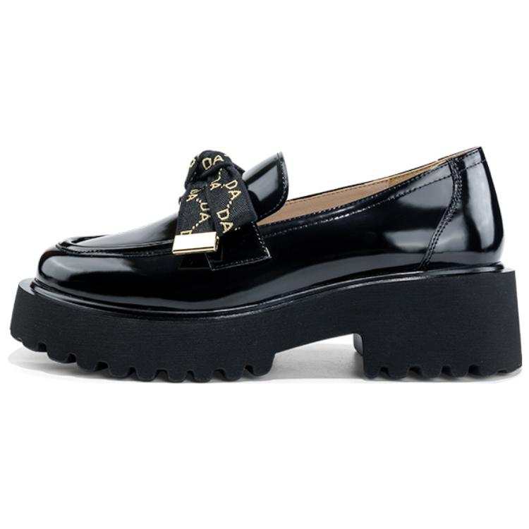 DAPHNE DAPHNE Pu Loafers 4cm Women's Black