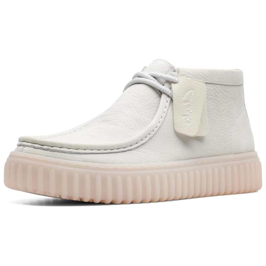 Clarks Clarks Torhill Hi Ankle Boots Men's White